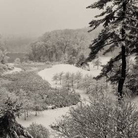 alumnae山谷覆盖在雪中