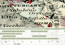 Mapping the “White, Marmorean Flock”: two companion digital map and timeline exhibits in Neatline